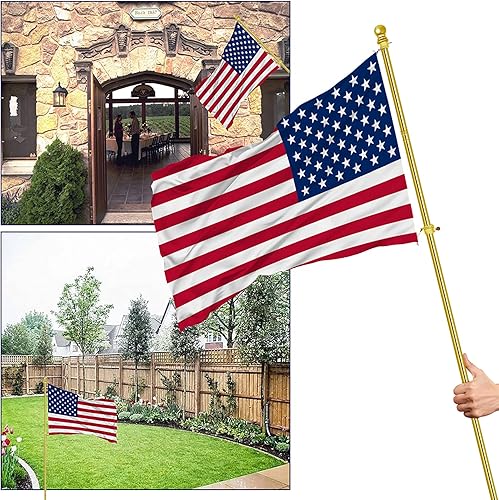 Miniatura 72 de ZMTECH Mástil de bandera – Soporte mejorado, bastones de bandera de acero inoxidable de 6 pies para exteriores de casa, residencial o comercial, kit