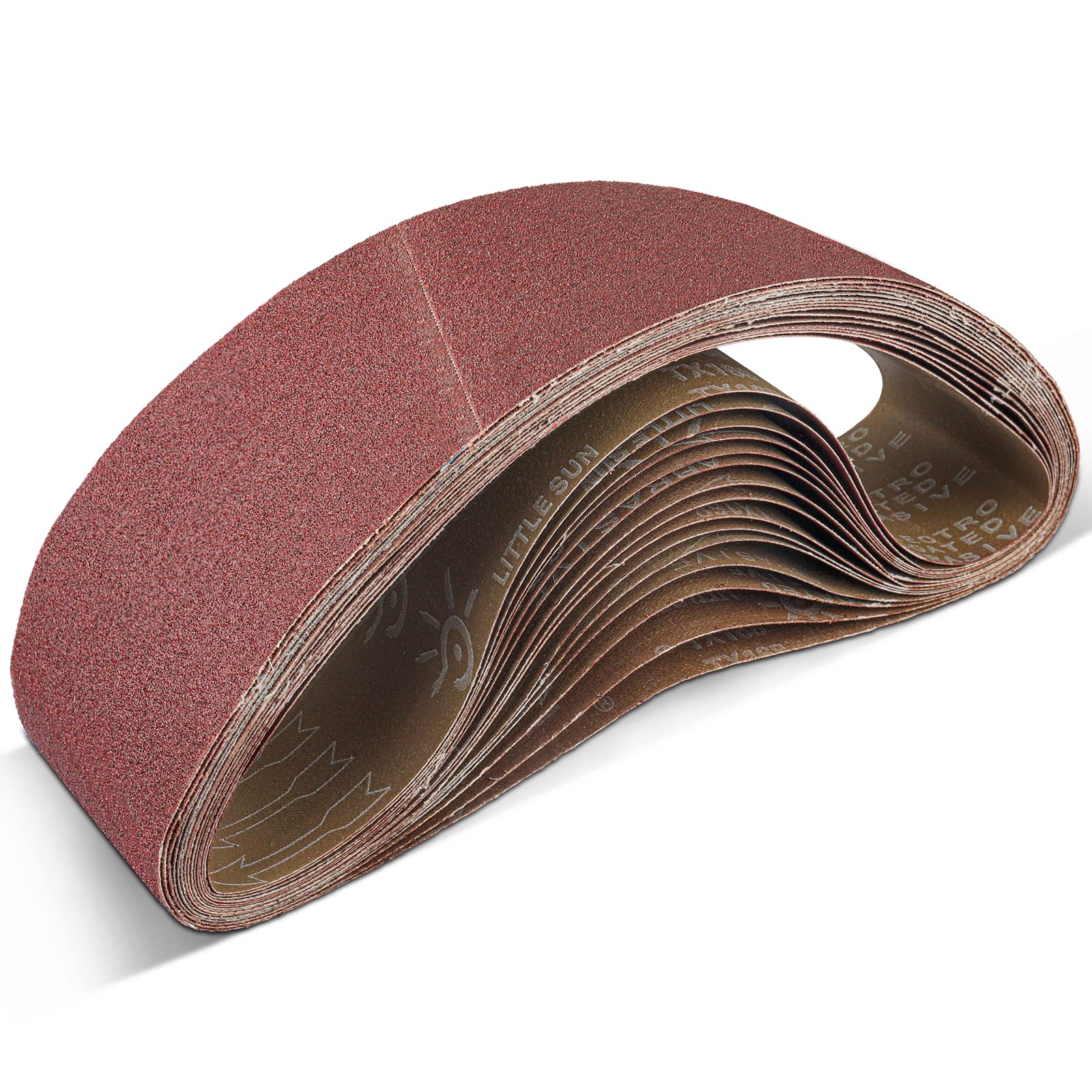 10 cm x 91 cm paski szlifierskie z tlenkiem glinu, 80/120/150/240/400 różne ziarnistości, 15-pak