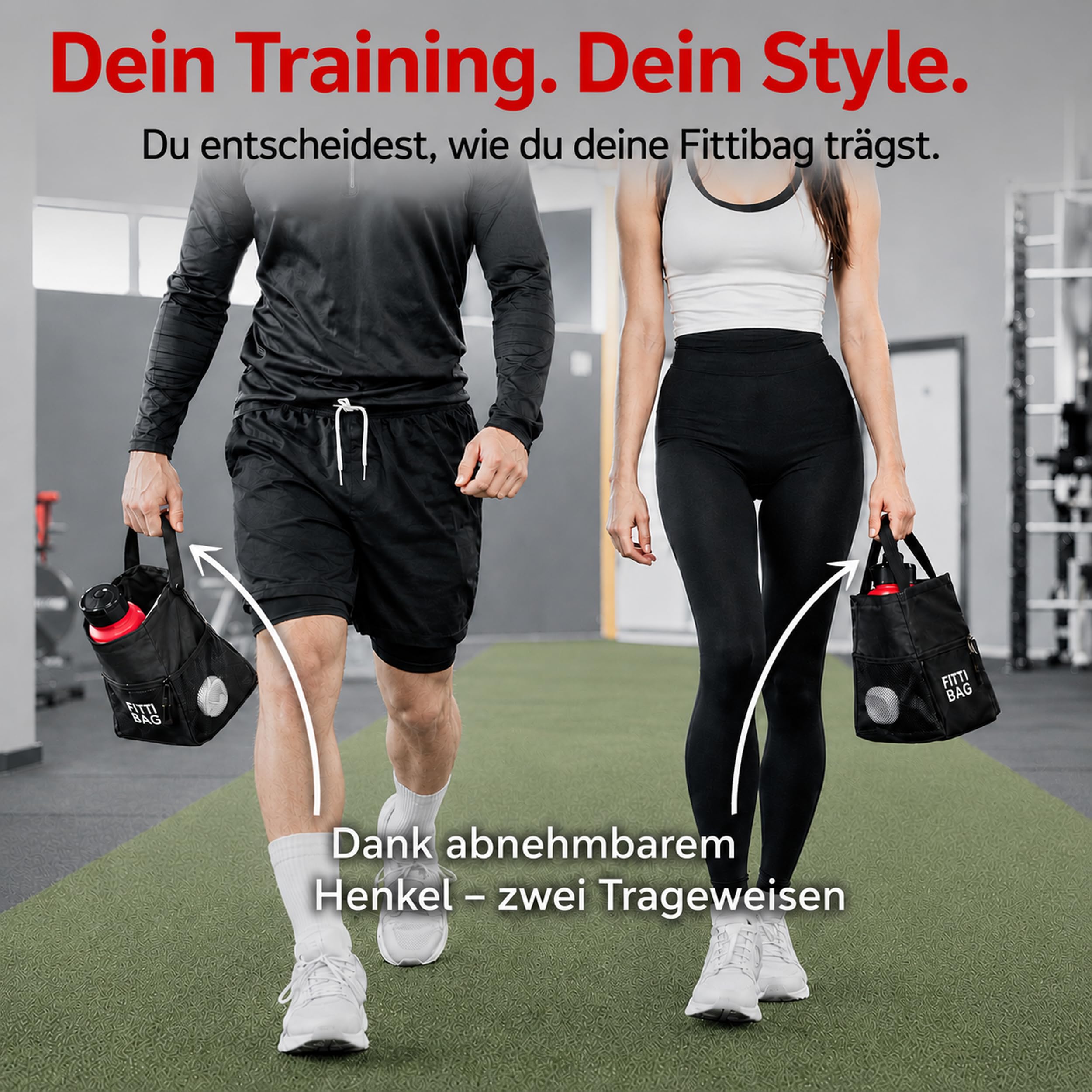 Gym Tasche klein Fitnessstudio Organizer für Handy, Schlüssel & Zubehör – kompakte Sporttasche mit Trinkflaschenfach für dein Training