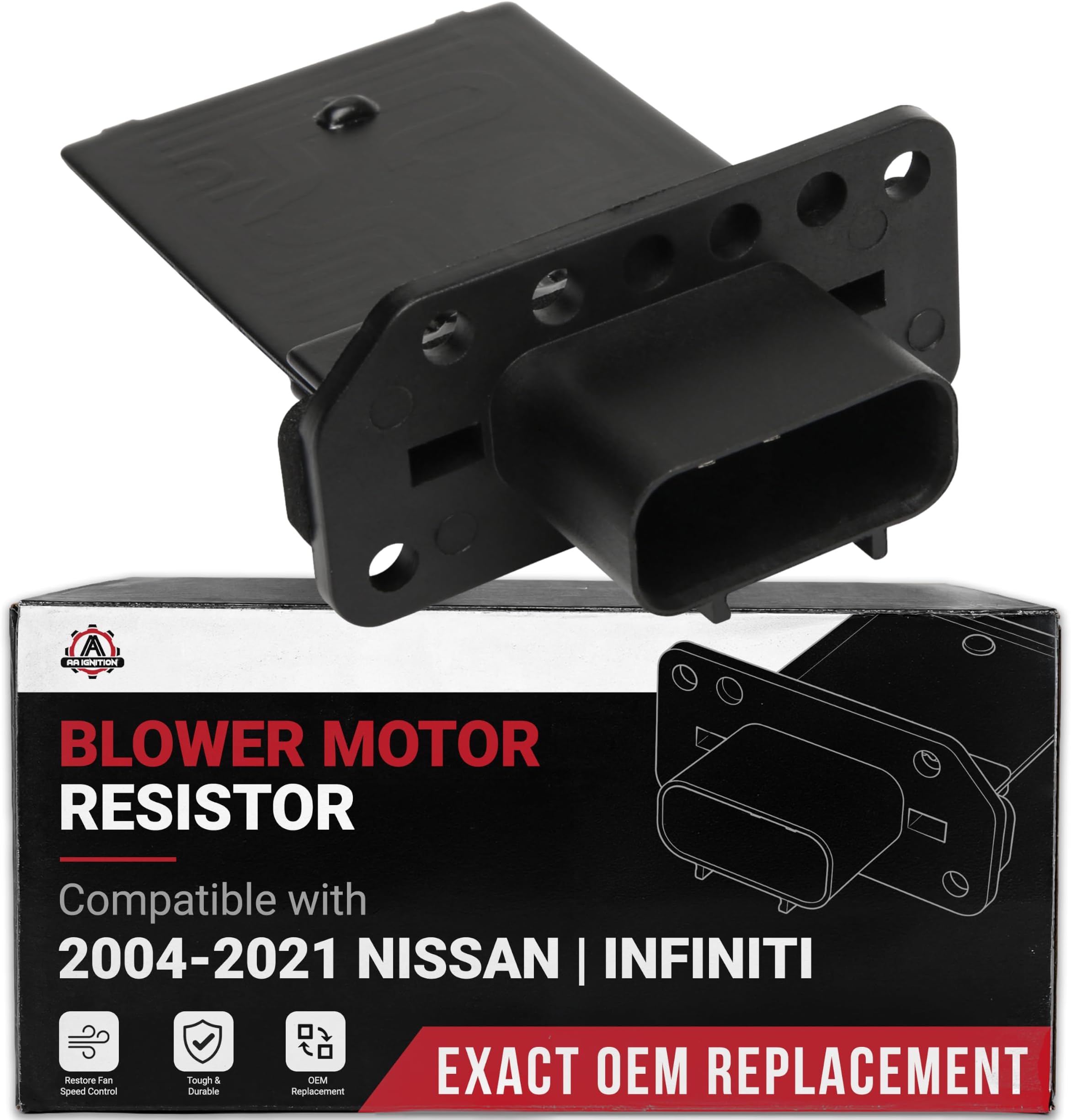 HVAC Blower Motor Resistor - Compatible with Nissan Vehicles - Armada, Frontier, Pathfinder, Quest, Titan, Xterra - Replaces 271505Z000, 275107S000, 7421182Z00