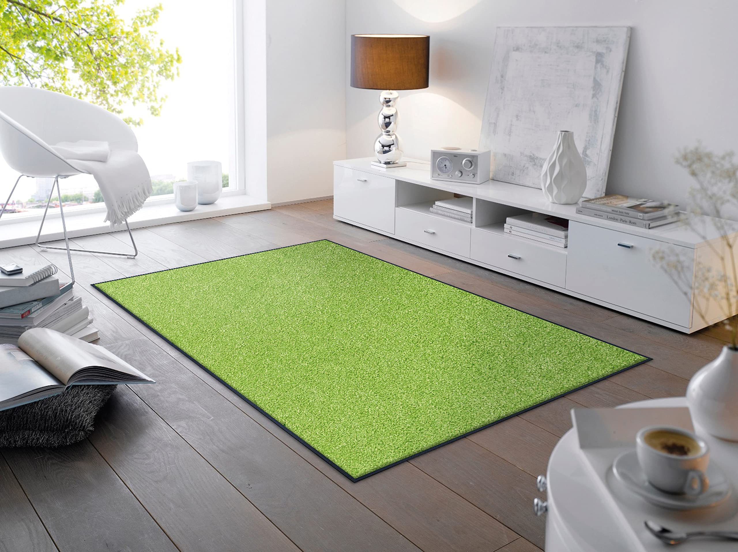 Wash+Dry Fußmatte, Apple Green 120x180 cm, innen und außen, waschbar, grün