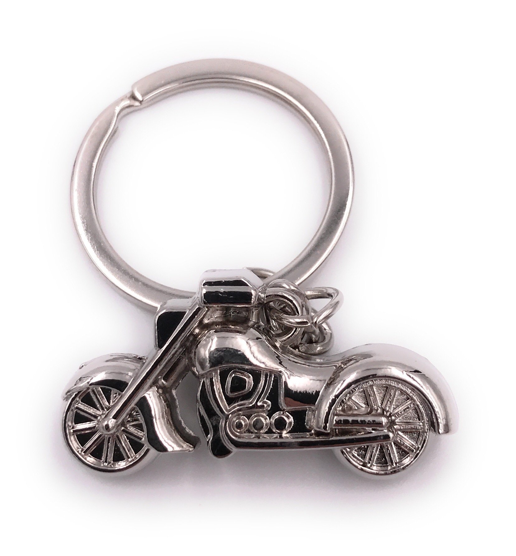 H-Customs Chopper Bike Motorcycle silver key pendant