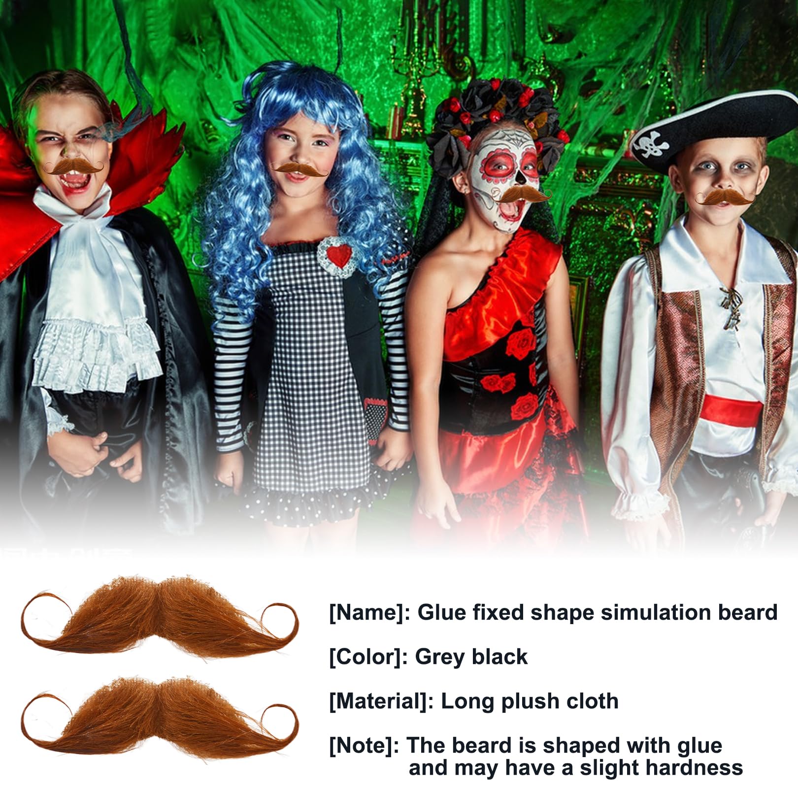 Set 24 Baffi Finti Autoadesivi - Per Halloween, Feste E Travestimenti - Foto 9