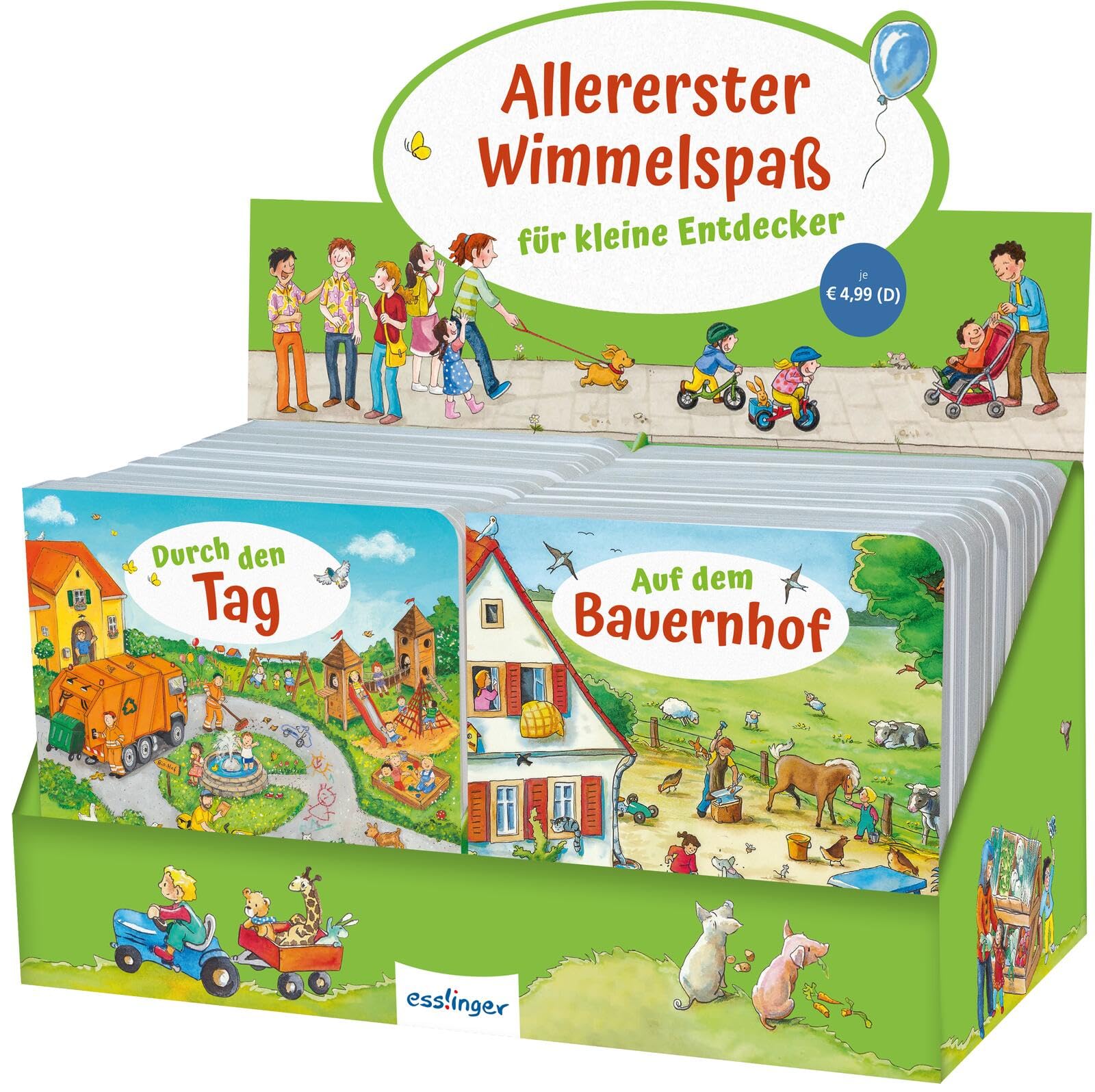 Wimmelbox - Mein allererstes Wimmelbuch FJ 26: Display mit 4 x 6 Expl. | Für unterwegs und gegen Langeweile für Wimmelbuch-Fans ab 2 Jahren