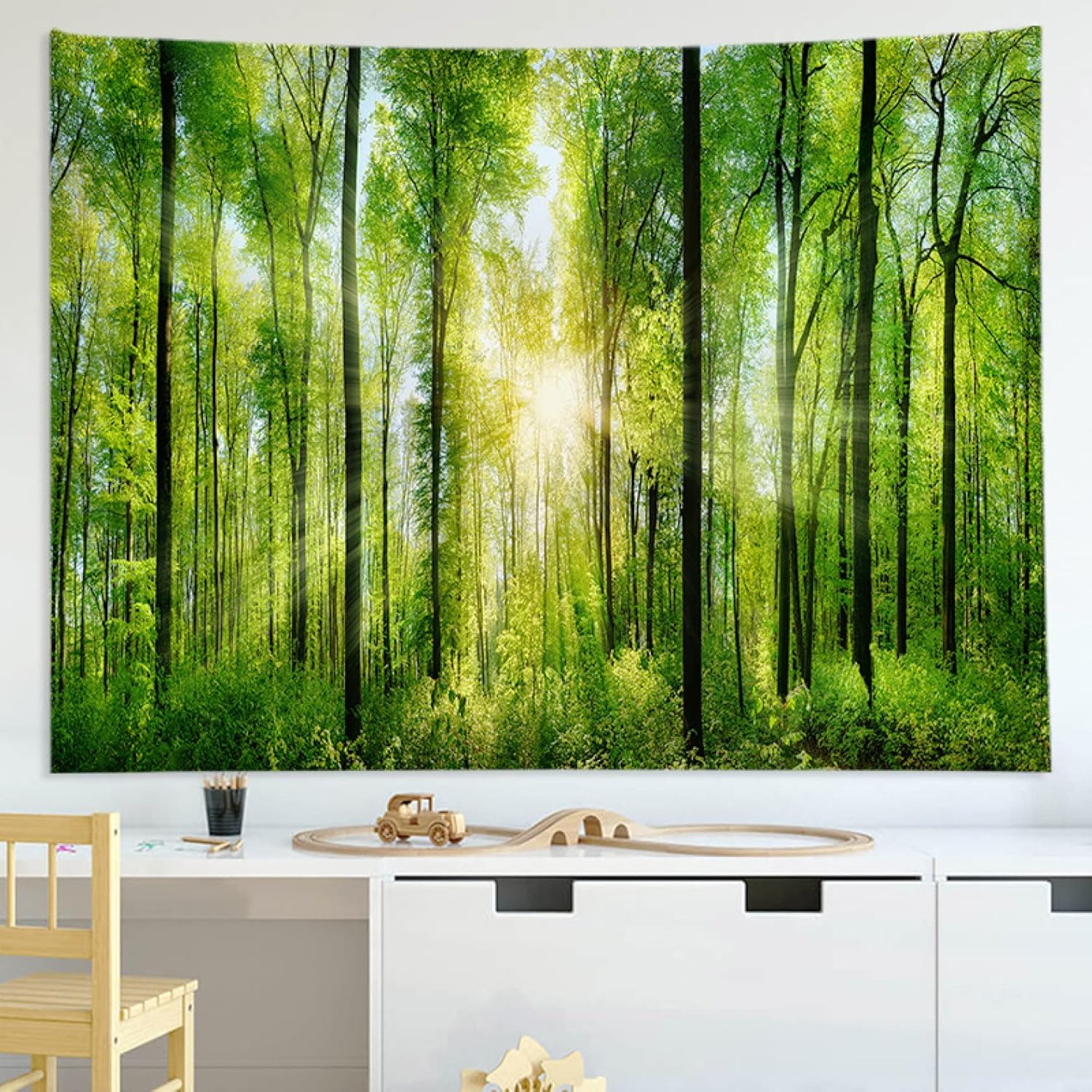 CFGZC タペストリー 自然の風景の壁掛け ファンタジーの森の