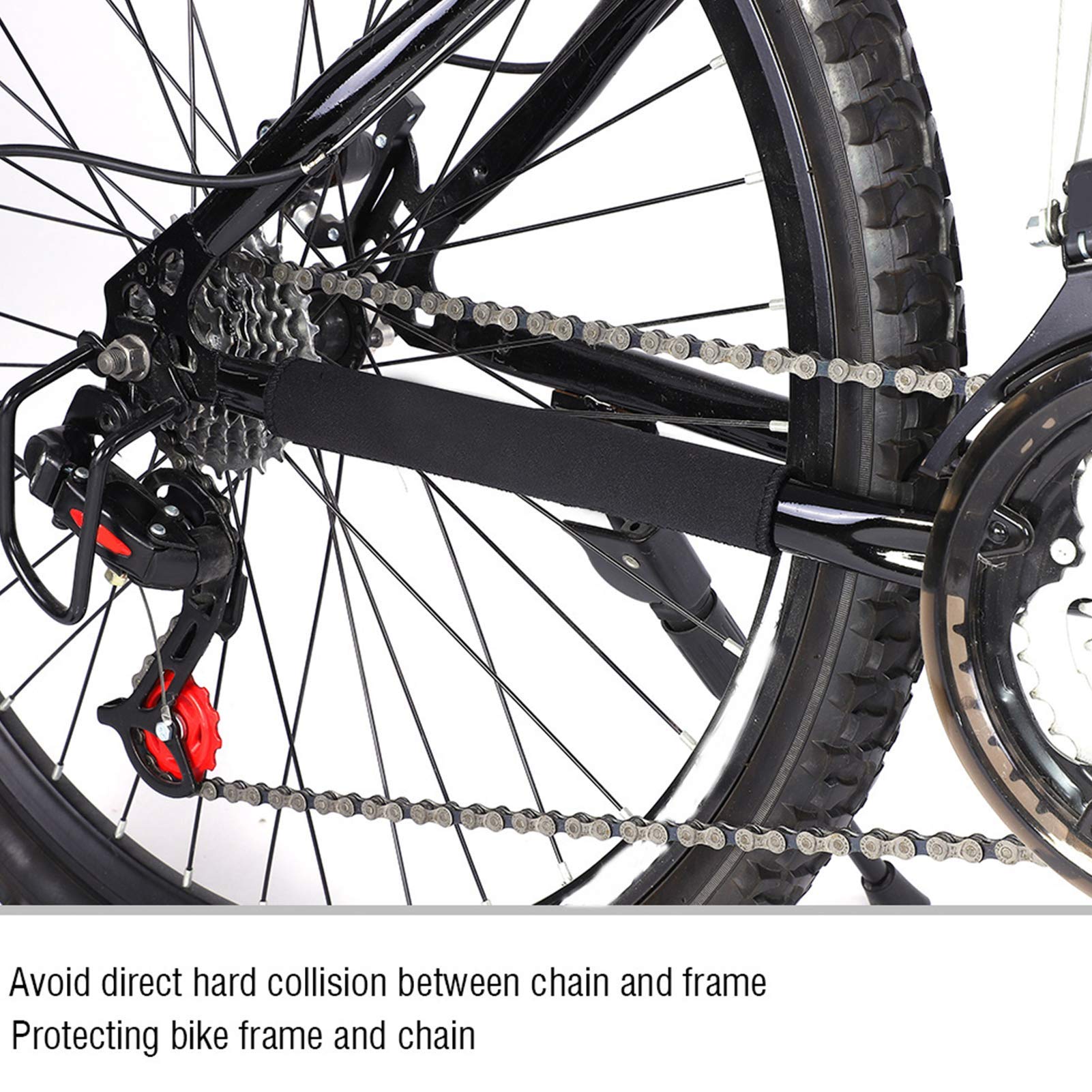 Alomejor Fahrrad Kettenstrebenschutz 20 St¨¹ck Neopren Rahmen Schutzpolster f¨¹r Outdoor Radfahren Fahrradzubeh?r Schutzabdeckung