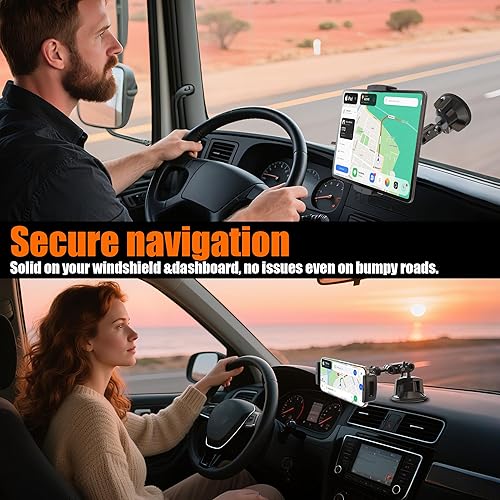 Miniatura 2 de Soporte de tableta para camión, coche, iPad, ventosa, soporte de teléfono para parabrisas, salpicadero, pared, escritorio, vehículo, soporte de