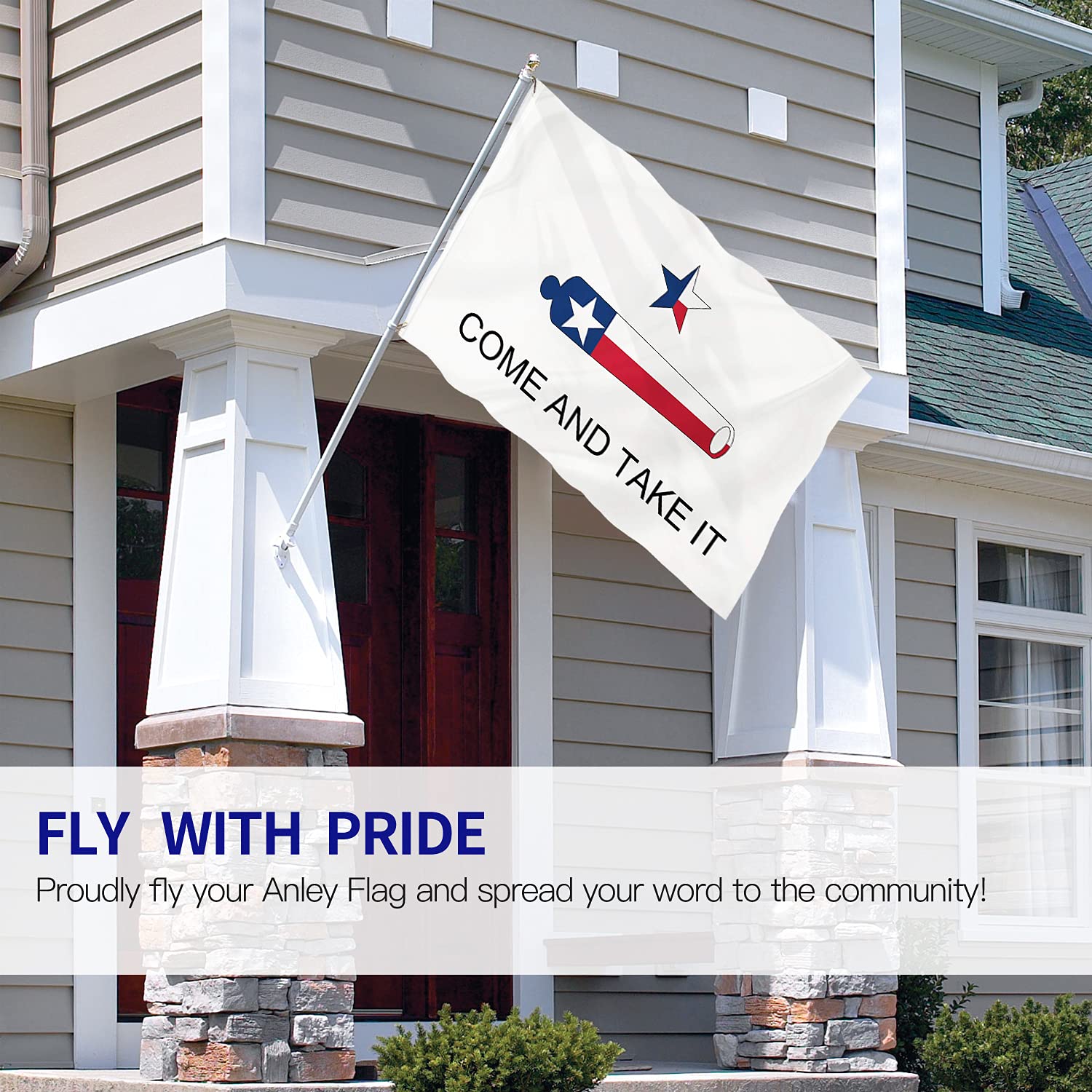 ANLEY Texas "Come And Take It" Flagge 3x5 Fuß – Historische Flagge Aus Polyester