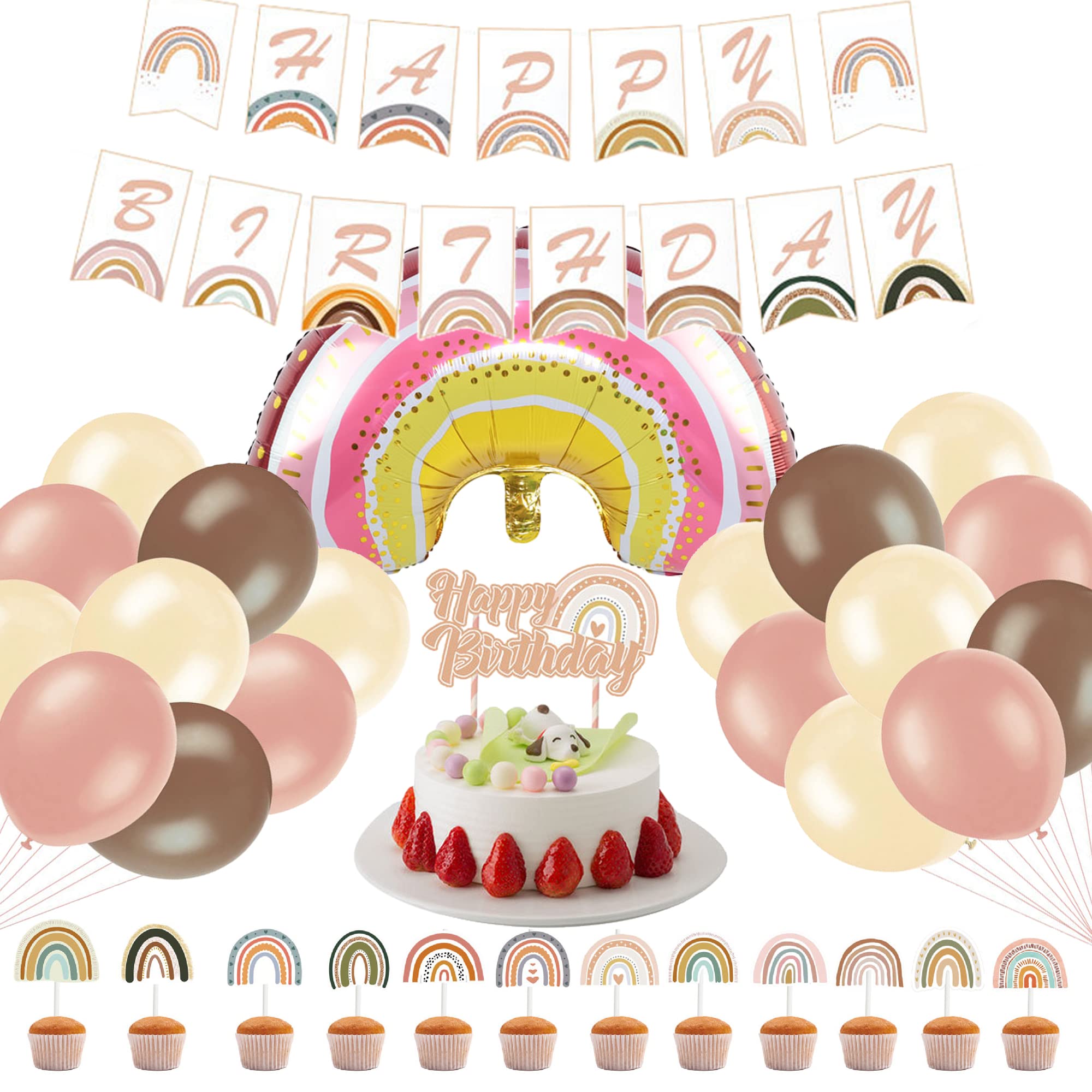 Buy JoyBo Boho Rainbow Birthday Party Decorations,Boho Birthday