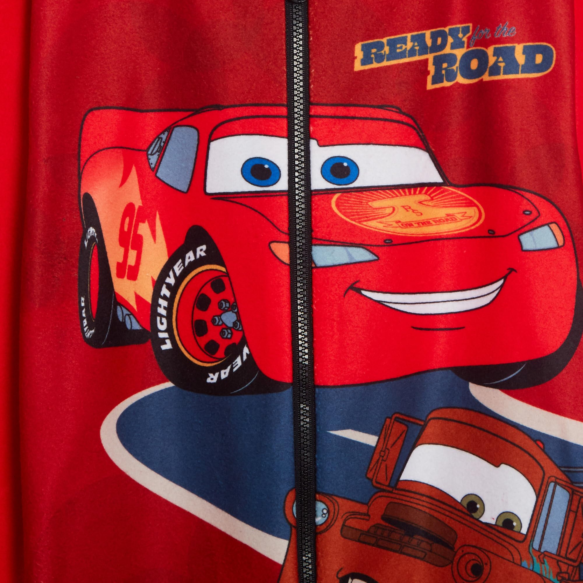 Disney Samochody Onesie For Kids Polar All In One Boys Lightning McQueen Piżama Mater Sleepsuit Pjs