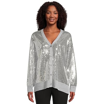 Vince Camuto Cardigan with Sequins light heather grey