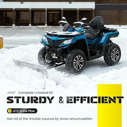 Miniatura 5 de ECOTRIC Kit universal completo ajustable de 48 pulgadas para cuatrimoto con hoja de quitanieves compatible con Honda Kawasaki Polaris (recibirás 2