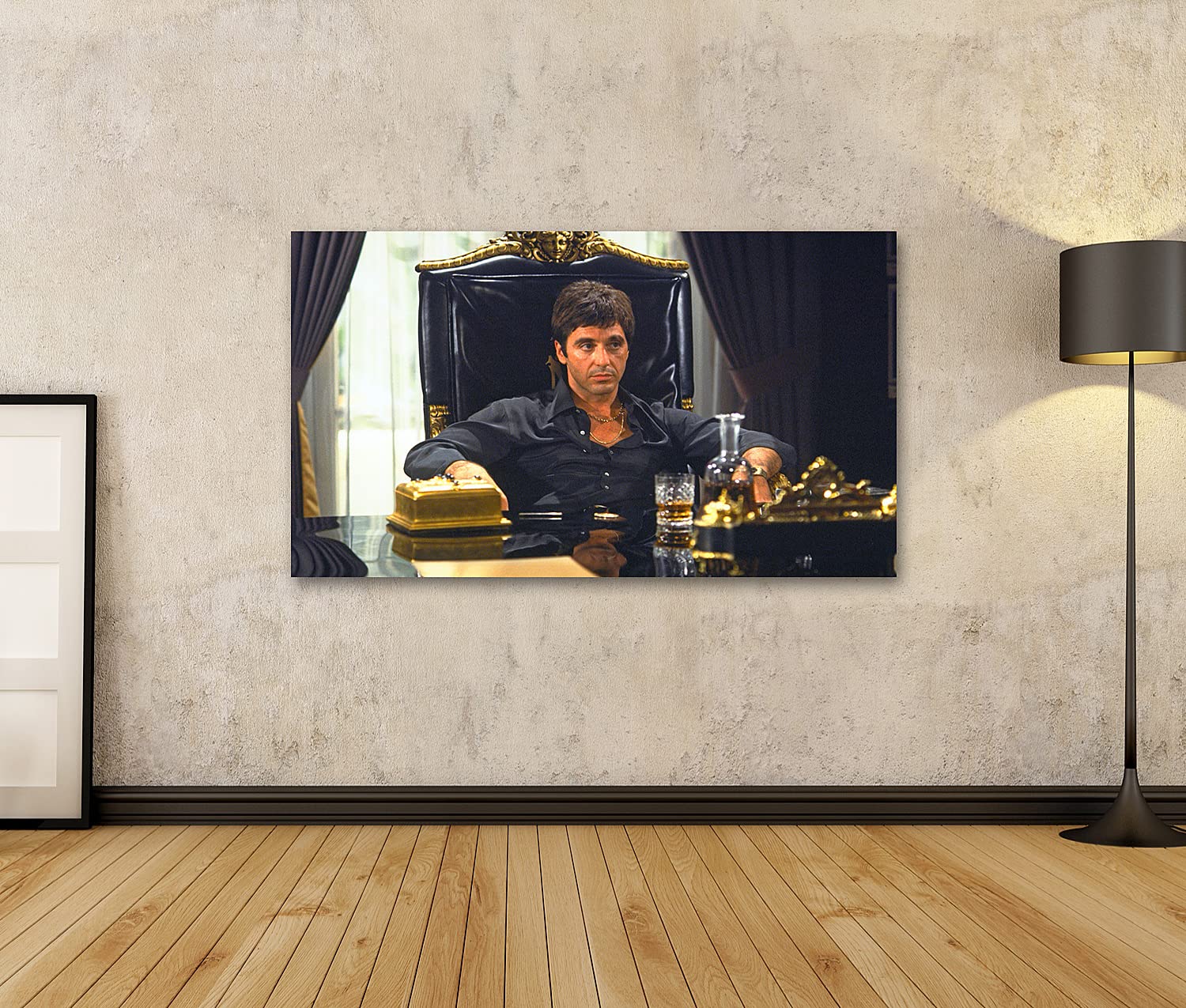Toile Art Murale 4 Panneaux Scarface - Al Pacino Tony Montana - Décoration Cinéma