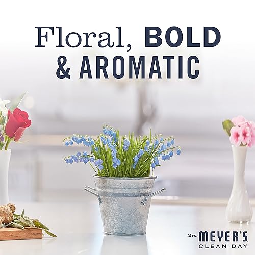 MRS. MEYER'S CLEAN DAY Hand Soap, Made with Essential Oils, Biodegradable Formula, Basil, 12.5 fl. oz - Pack of 3(12.5 Fl Oz (Pack of 3),Bluebell)