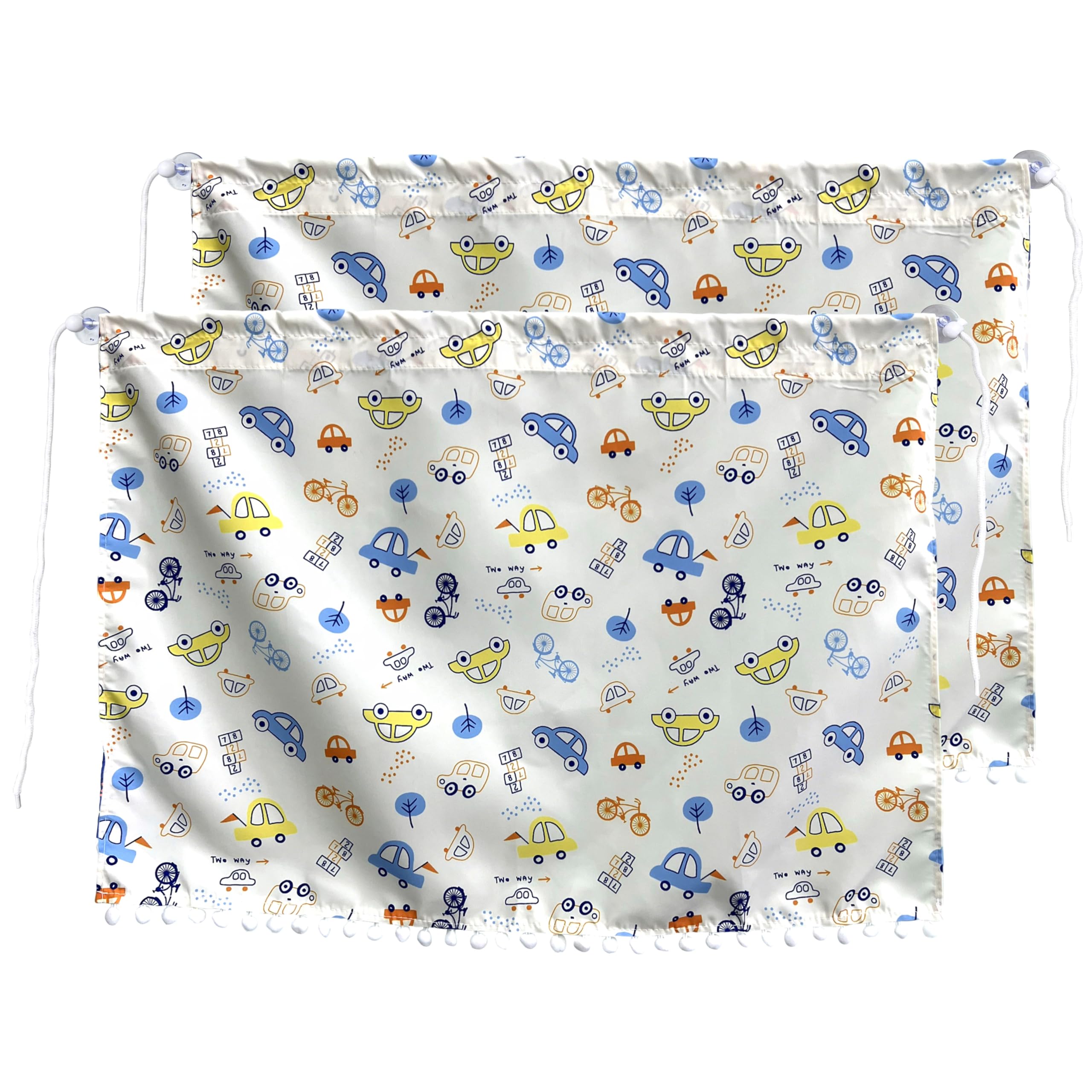 Aufisi Sonnenschutz Auto Baby 2 Stück- 63x49 cm Sonnenblende Auto Seitenscheibe mit 2 Saugnäpfen, Geeignet für Familienreisen, Muster 4