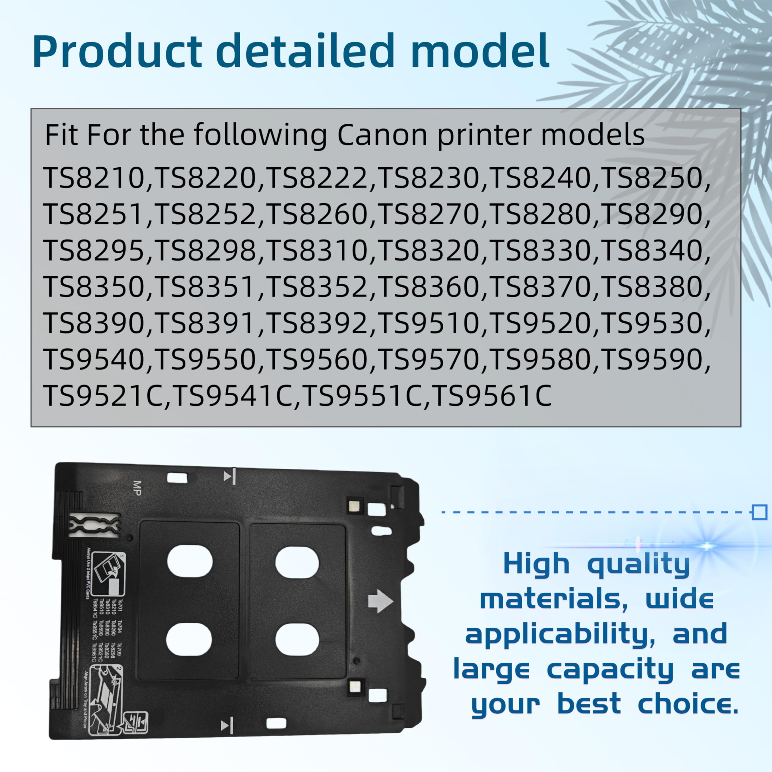 Vassoio per carta d'identità in PVC compatibile con stampanti Canon Pixma TS703 TS704 TS705 TS709 TS701 TS702 TS82xx, TS83xx, TS95xx Series, stampanti MP/multifunzione Canon