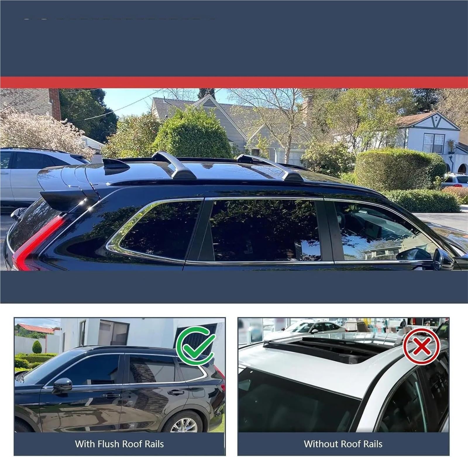 Barras Transversales para Portaequipajes Techo Automóvil Capacidad De Carga 165 LB Aluminio para CR-V CRV 2023 2024 2025