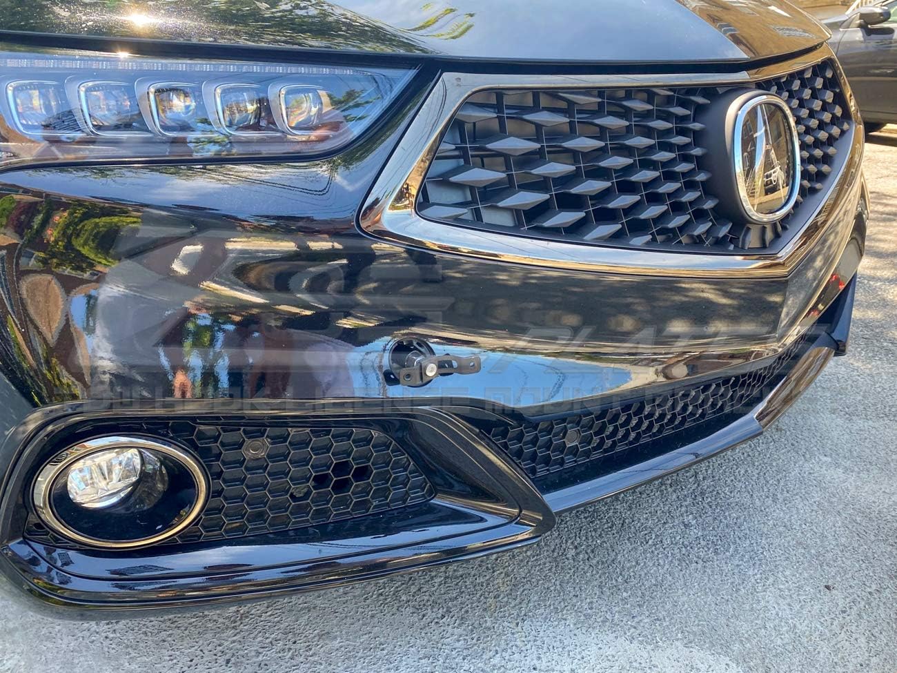 Replacement for 2018-2020 Acura TLX | EOS Plate Version 1 Front Bumper Tow Hook License Plate Relocator Mount Bracket Tow-475 (Mid Size)