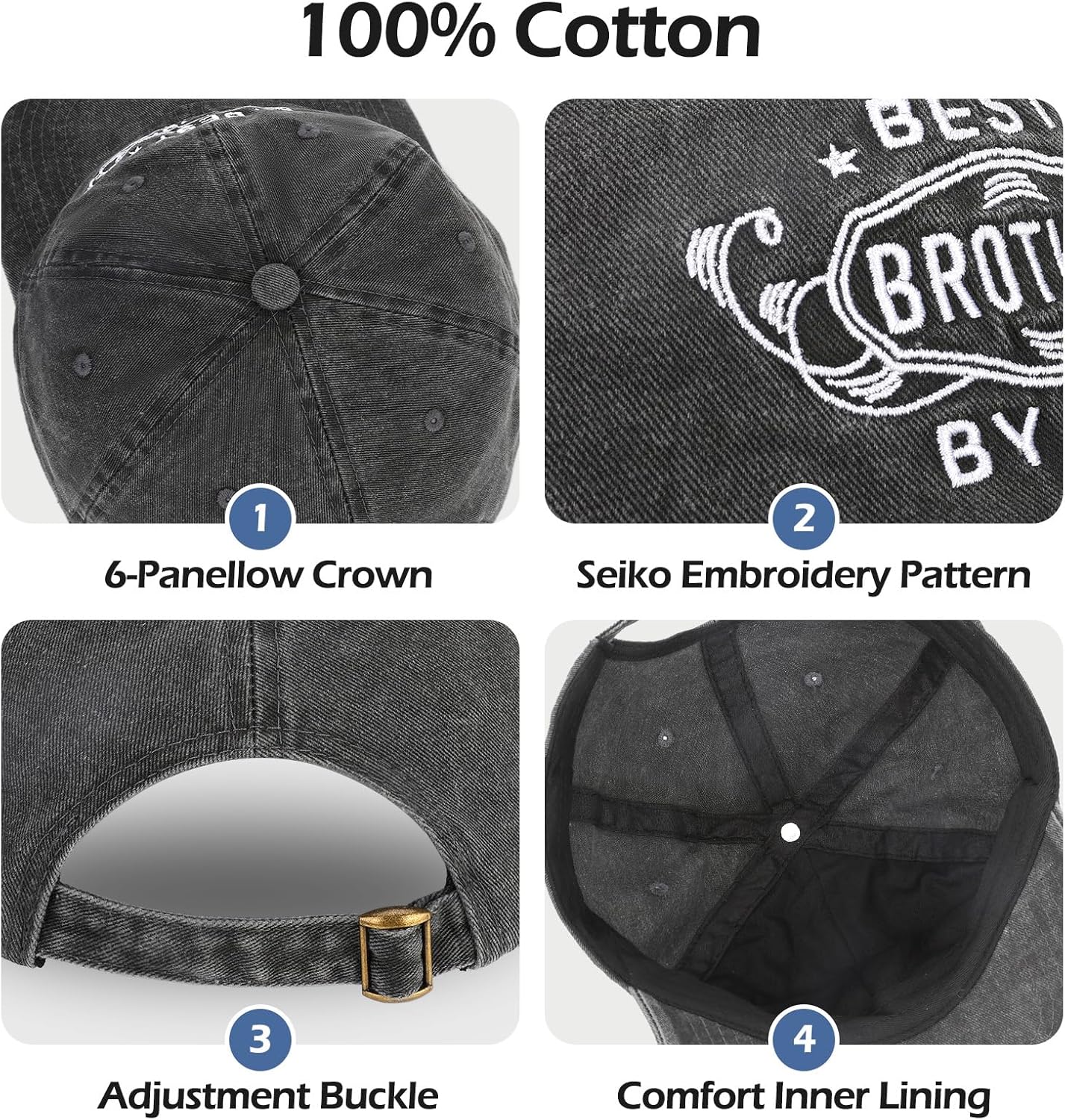 Birthday Gifts for Man Baseball Cap Dad Husband Son Uncle Brothers Grandpa Boss Teacher Fishing Camping Game Funny Hat - Image 6