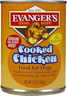 Evangers 12-Pack Natural Classic Cooked Chicken Supplement for Dogs, 13-Ounce (776482)