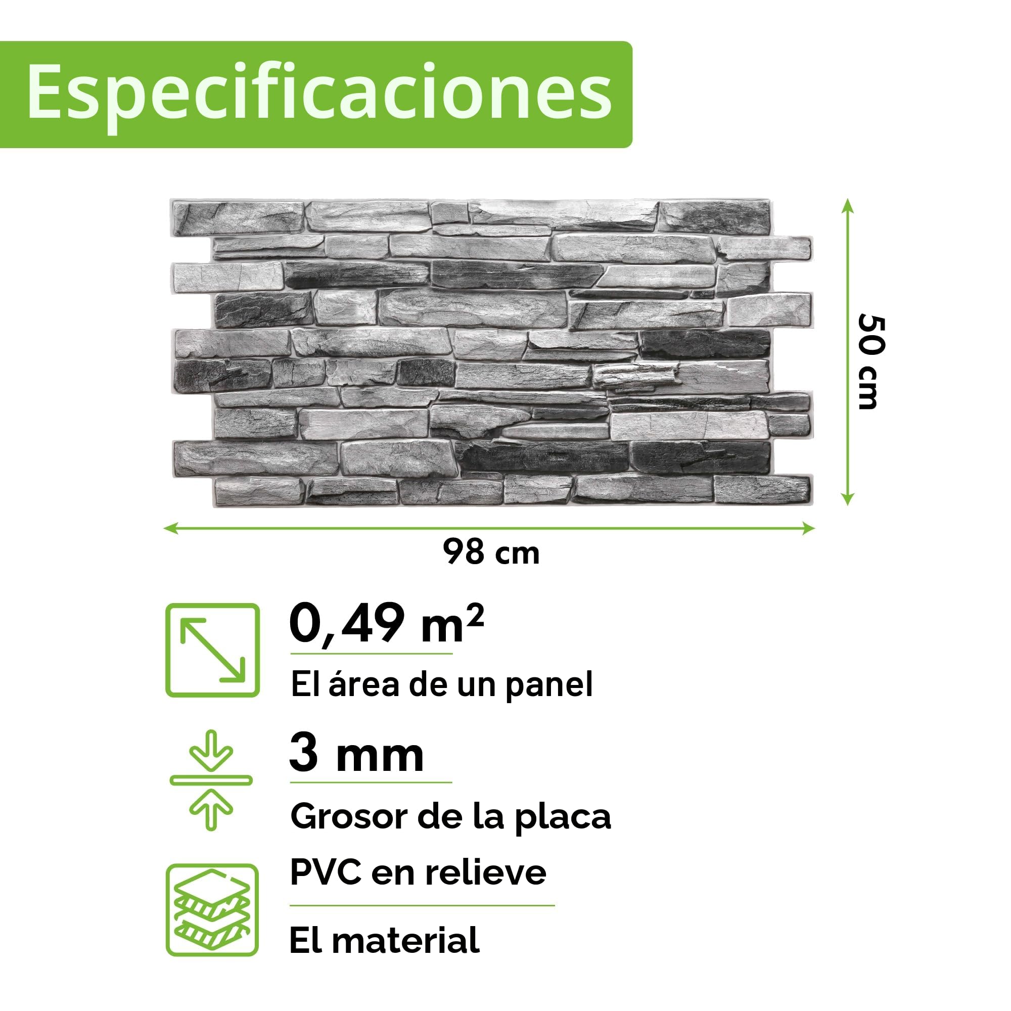 Grace Baltic - Paneles de pared 3D para decoración de pared interior no adhesivos, finos y elásticos, de PVC, Oro (10 piezas / 4.6 m2) (10, Gris)