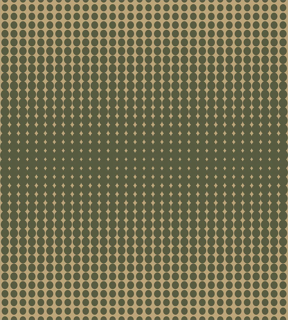 Ambesonne Olive Green Duvet Cover Set, Abstract Dotted Halftone Design Vintage Inspirations Geometrical, Decorative 3 Piece Bedding Set with 2 Pillow Shams, Queen Size, Olive Green Pale Brown
