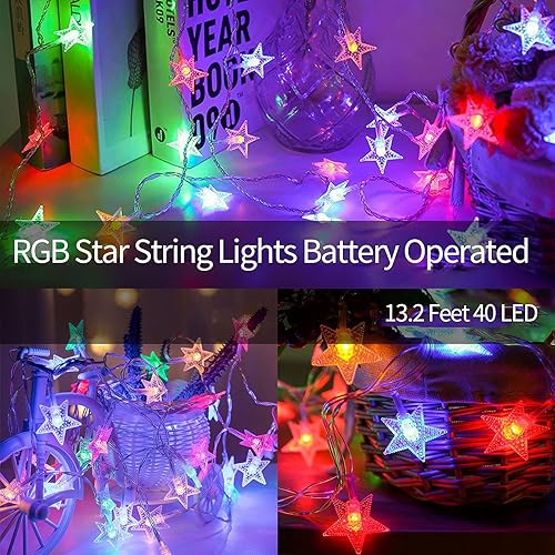 Miniatura 7 de Cuerda de luces LED con forma de estrellas de 5 puntas