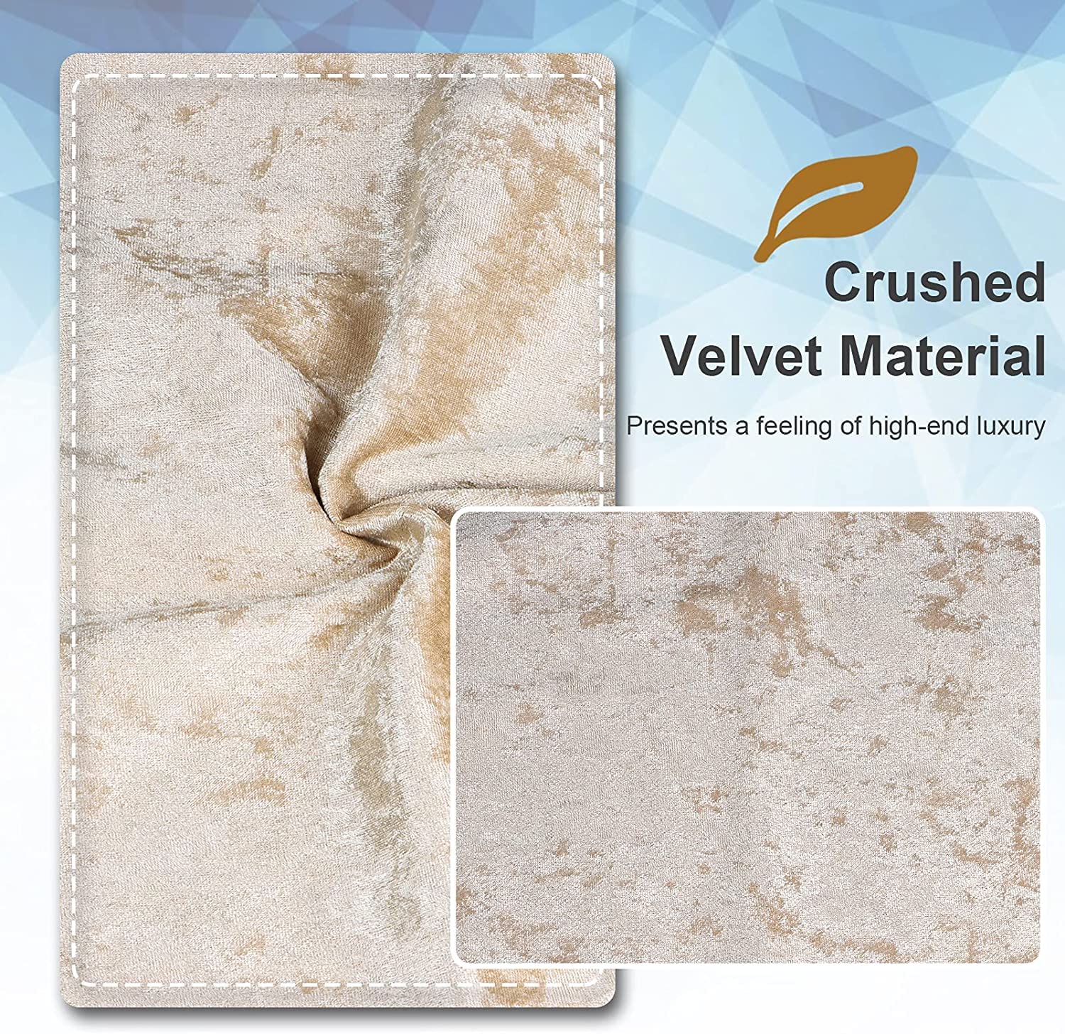RKAAS HOME Super Soft Decorative Luxurious Crushed Ice Velvet Square Cushion Cover for Living Room Sofa Couch Bed 60cm x 60cm 24x24 Inches (Pack of 4 - Image 4