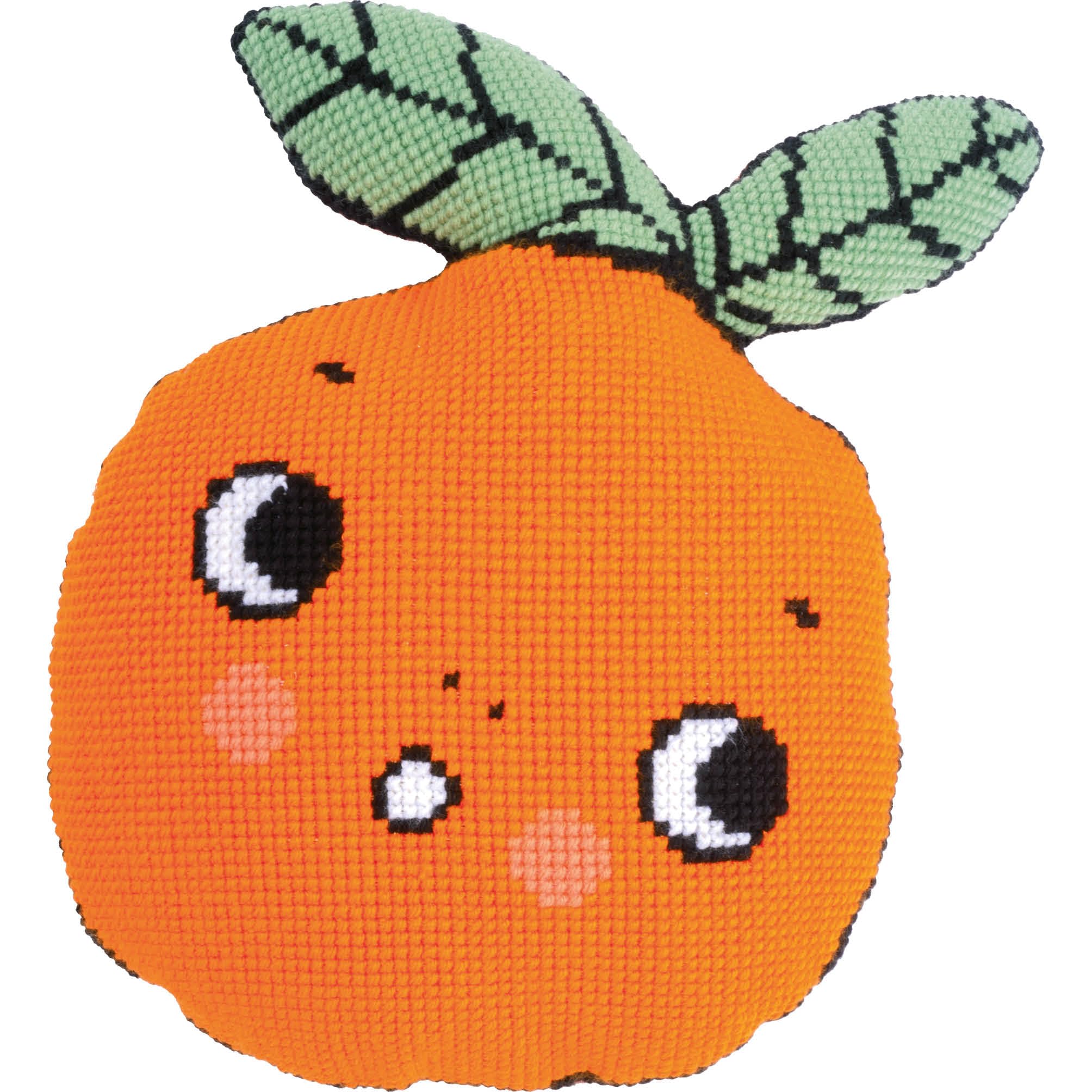 VERVACOZestaw do Haftu Krzyżykowego Poduszka z TyłemMANDARYNKA Kanwa z Nadrukiem 51 x 55 cm Gruba Włóczka Akrylowa Zrób to Sam Dekoracja Domu DIY Cross Stitch Kit