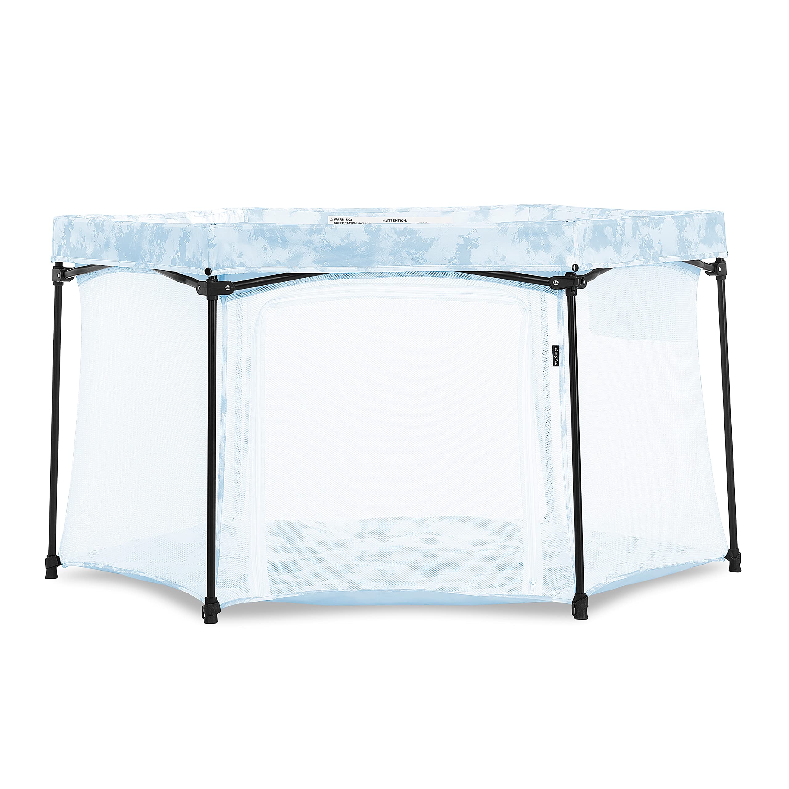 Dream On Me Onyx Playpen in Sky Blue, Baby Playpen, Portable and Lightweight, Playpen for Babies and Toddler - Comes with a Comfortable Padded Floor