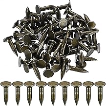 100 Pieces Roofing Felt Nails, Roofing Felt Nails, 20 mm Galvanised Roofing Nails with Extra Large Head for Wood Sheds Furniture
