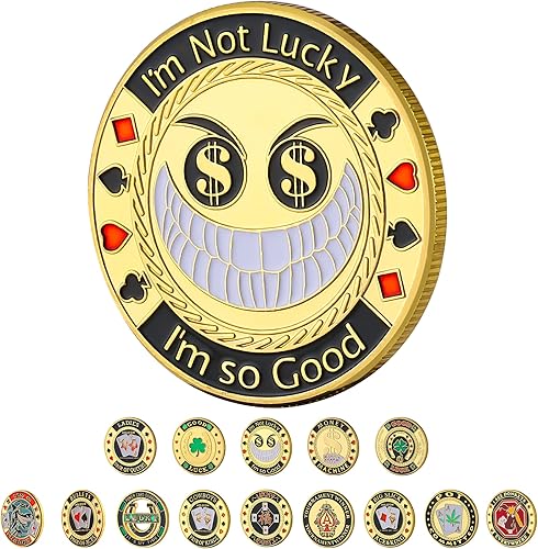 Miniatura 10 de LuluCircle Protector de póquer, Pesos para póquer, regalos de póquer para hombres, protector de tarjetas de póquer, accesorios de póquer, fichas de