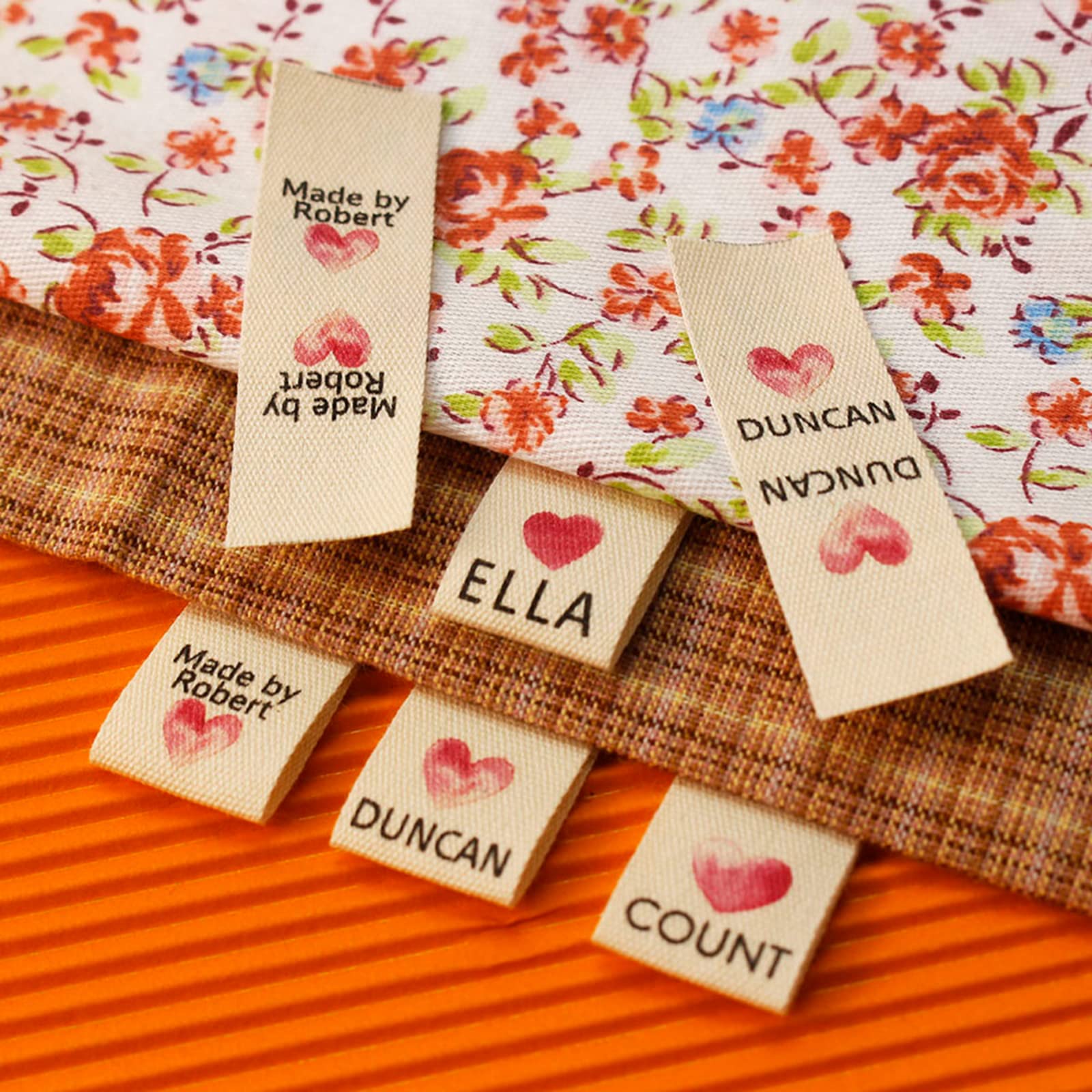 Personalised Name Labels for Clothes & School Uniforms - Sew In & Sew On - 200PCS