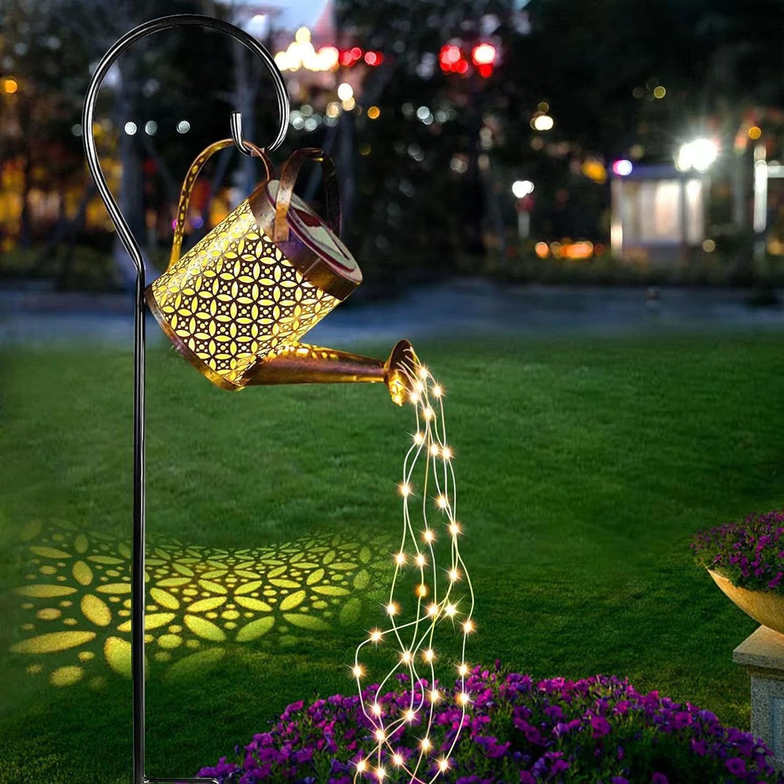 Watering Can with Lights, Solar Lights for Outdoor Garden Art Decor