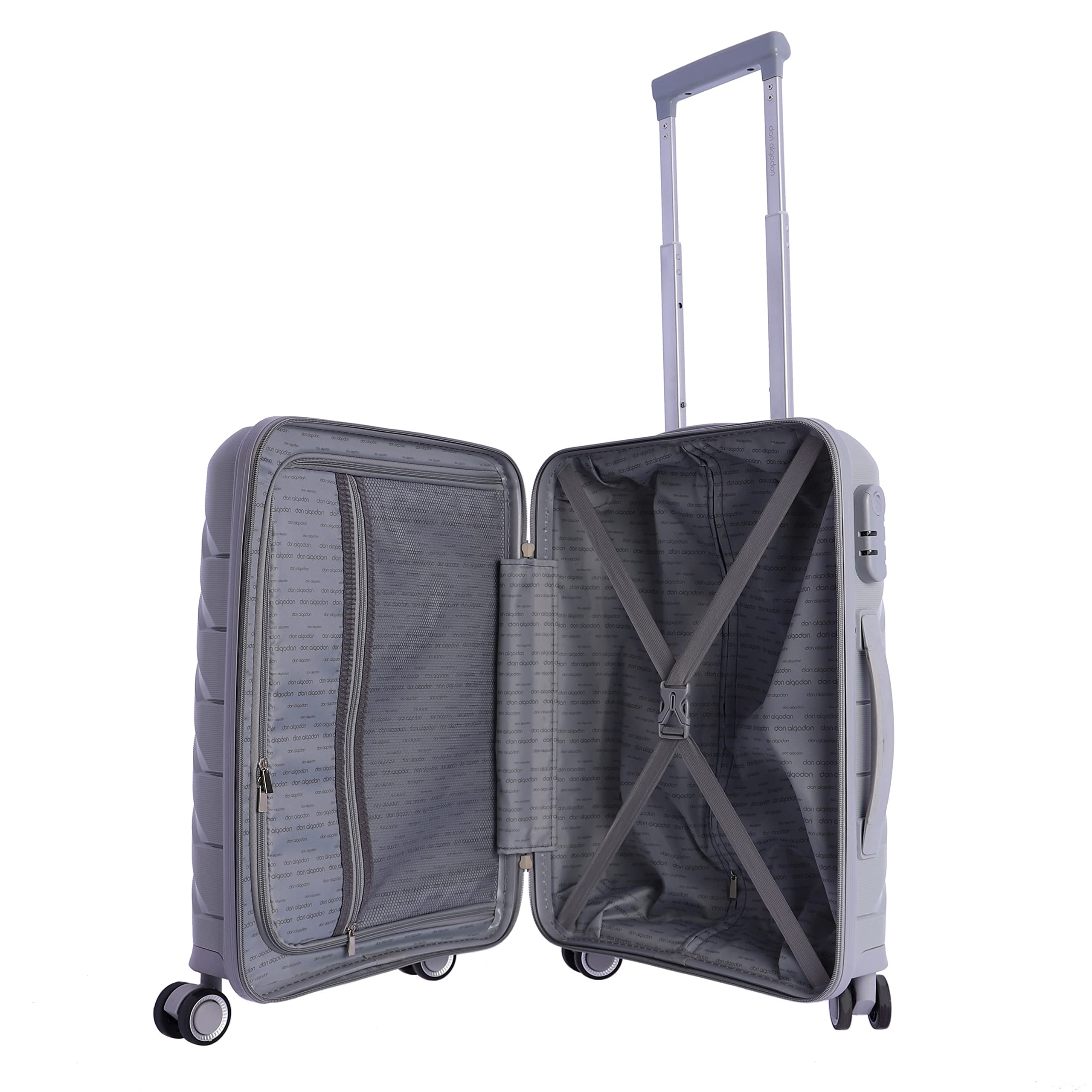 Don Algodon - Maletas de Viaje Cabina - Maleta Cabina 55x40x20 - Maleta de Viaje - Maleta de Cabina Resistente - Trolley Equipaje para Avion Resistente con 4 Ruedas de 360º y candado