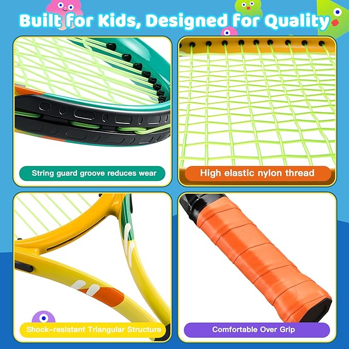 AboveGenius Set de Raquetas de Tenis para Niños 23 pulgadas miniatura 2