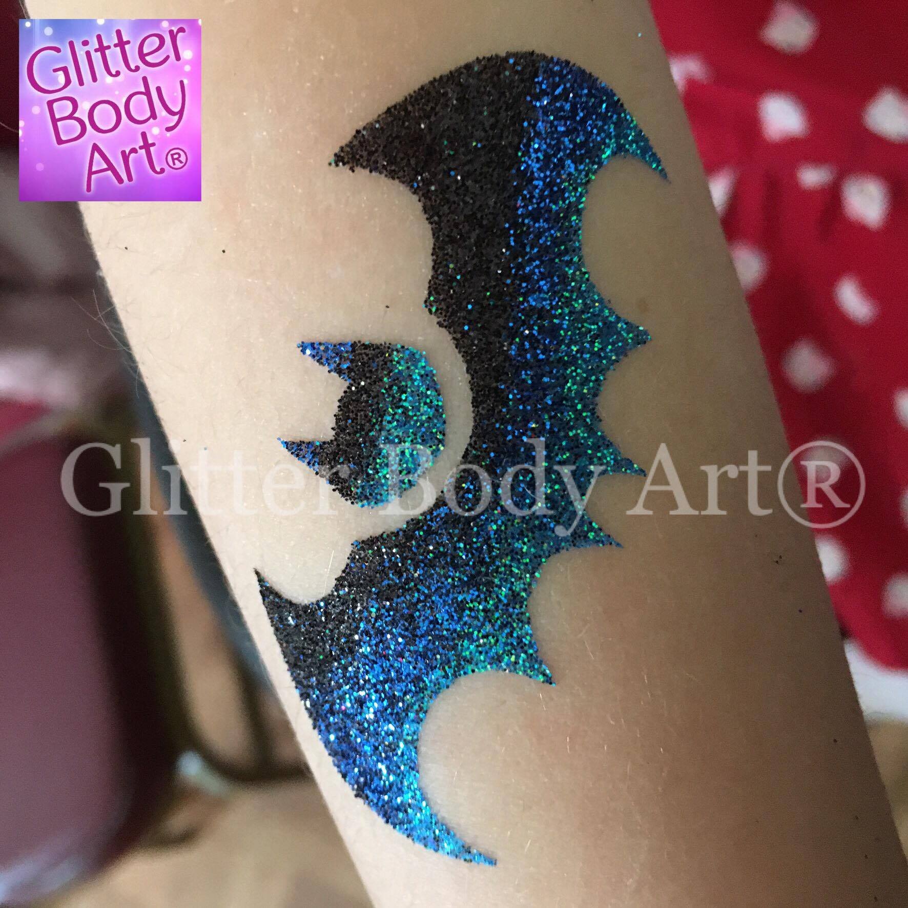 Superhero Glitter Tattoo Stencil Pack of 24 x Superheroes stencil