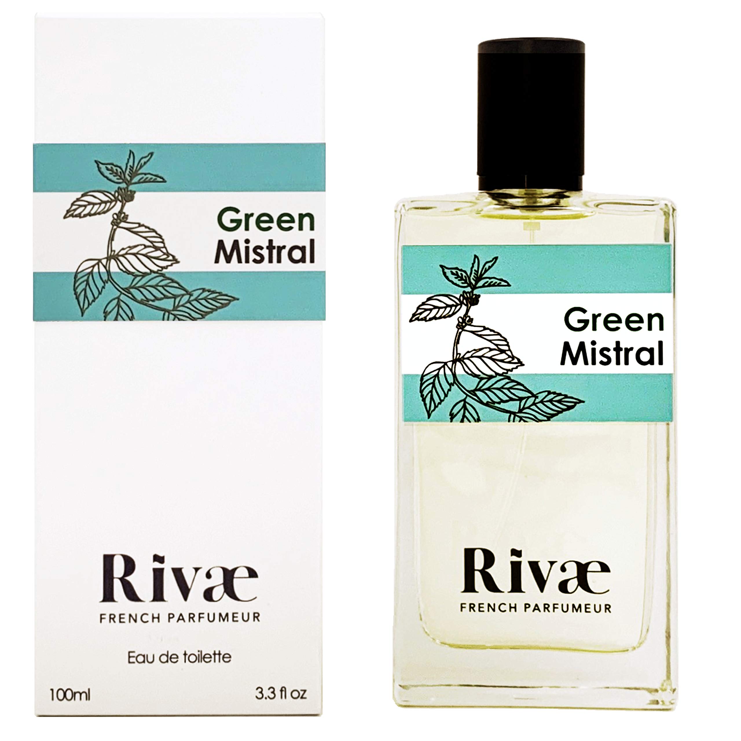 Green Mistral - Eau de Toilette Agrumes e erbe aromatiche, Rivae, profumatore a Nizza (100 ml)