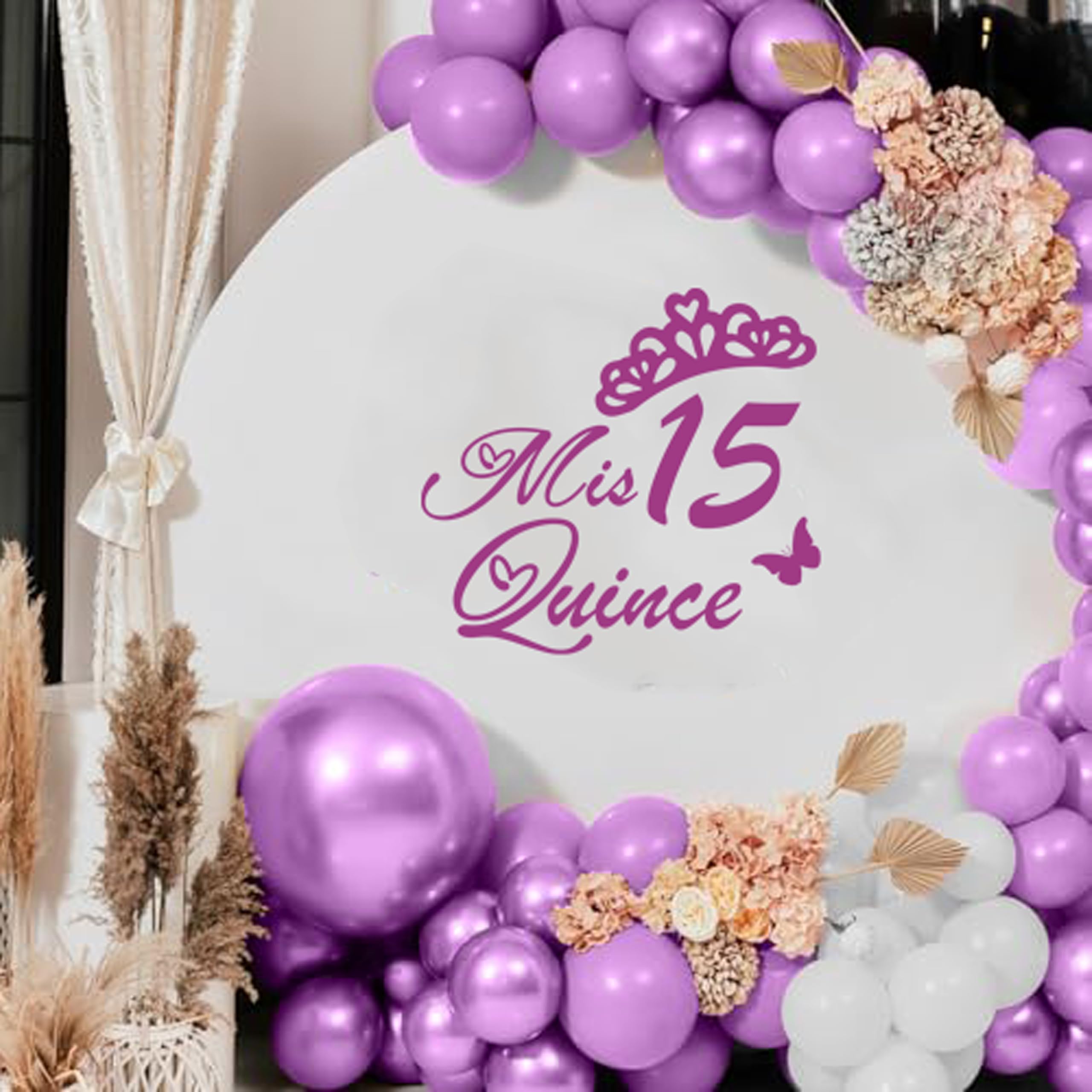 Sticker Mis Quince 15 anniversaire pour arche festive