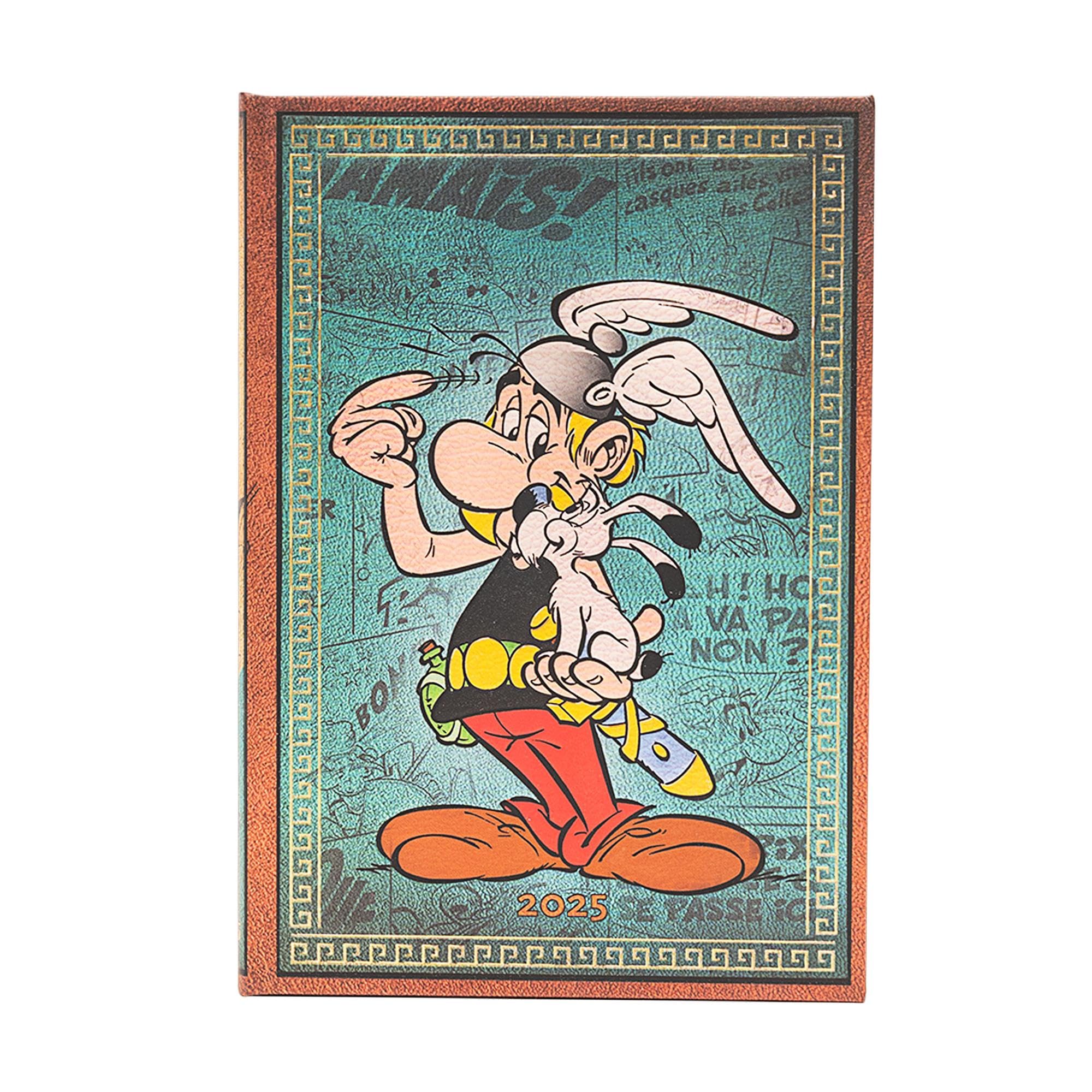Kalendarz Paperblanks 2025 Asterix the Gaul Midi tygodniowy HOR: tydzień na dwóch stronach, zamykany na gumkę, papier 100 gsm