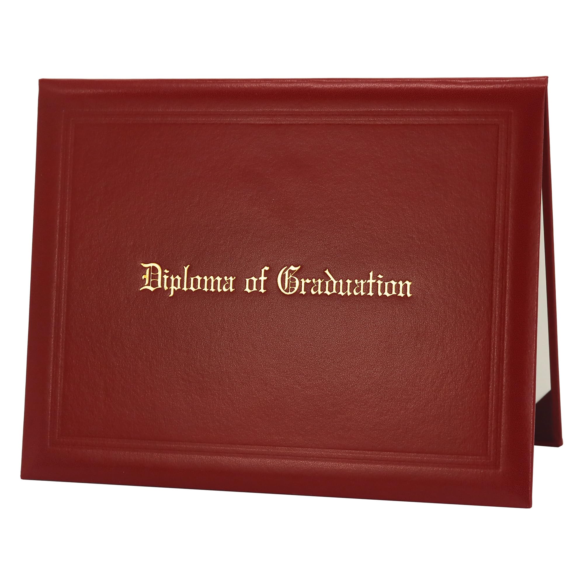 Photo 1 of GraduatePro Imprinted Diploma Cover 8.5 x 11, Leatherette Padded Certificate Covers, Graduation Document Holder Letter Size, Maroon