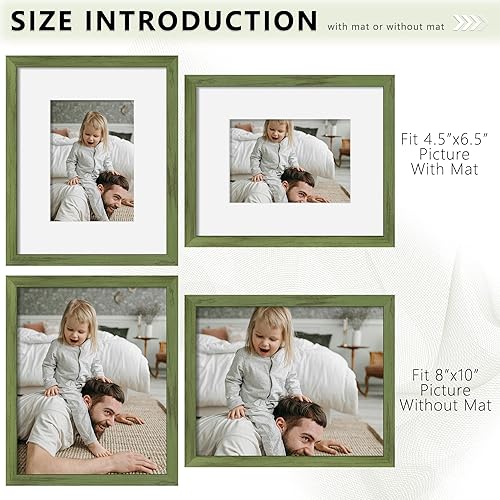 Miniatura 122 de Picrit - Juego de 12 portarretratos de 5 x 7 pulgadas para colgar en la pared o exhibir sobre una mesa, para fotos de 4 x 6 con paspartú o 5 x 7