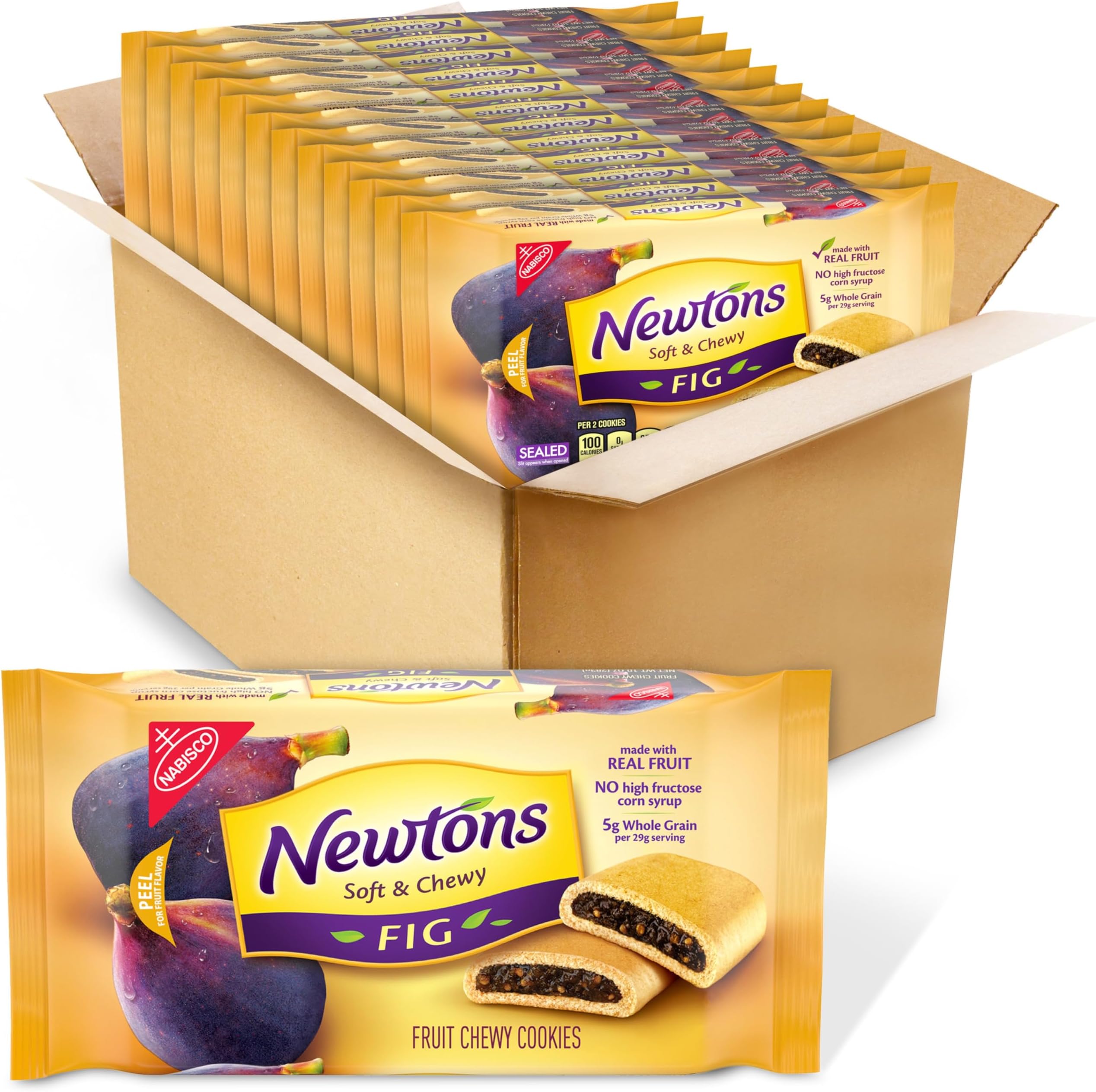 Newtons Soft & Fruit Chewy Fig Cookies, (Fig Bars), 12 - 10 oz Packs