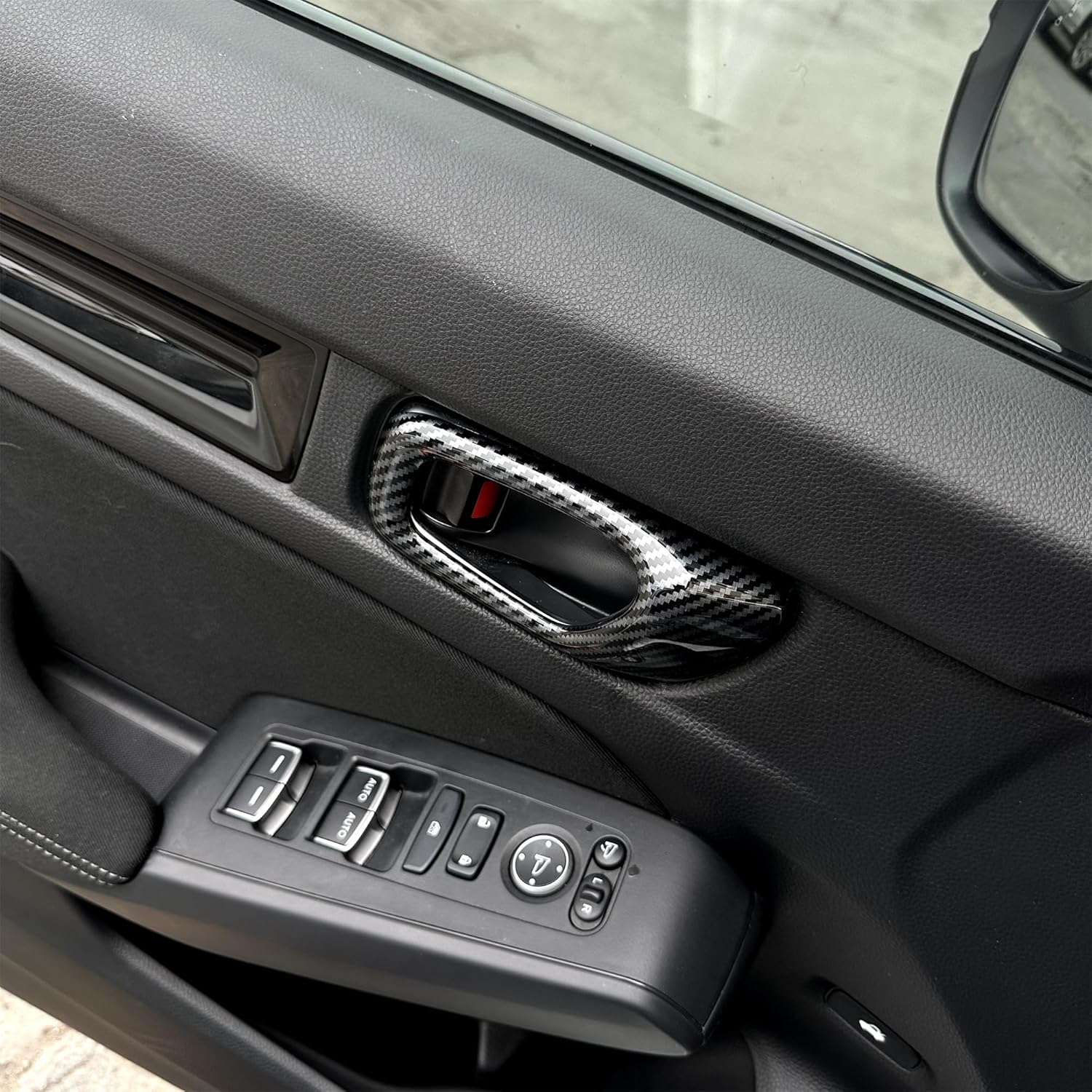 YINGTUU for Honda Civic 11th Gen 2022 2023 2024 2025 Accessories Inner Door Handle Cover Decals ABS Carbon Fiber Style