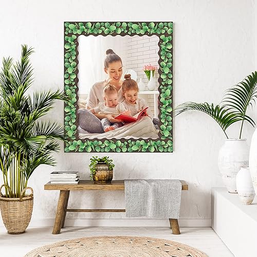 Miniatura 5 de Outus Calcomanías bohemias de eucalipto para tablón de anuncios, borde y hojas tropicales, decoración de pared (estilo vivo, 59 pies)