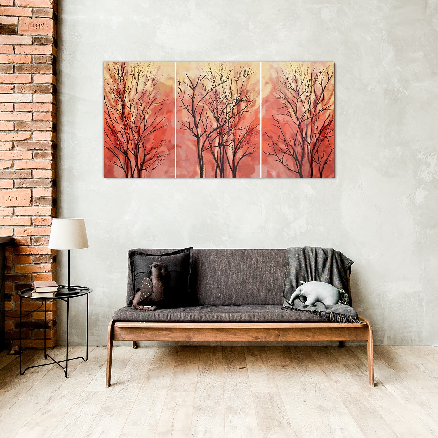Coloray Pintura Vidrio Acrílico 100x50cm Mural Acryl Cocina Sala De Estar Cuadro De Pared De Arte De Vidrio - Ramas De Los Árboles