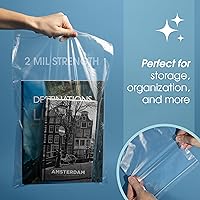 Vista 6 de Spartan Industrial - 1000 unidades de 6 x 9 pulgadas, 2 mil, bolsas de plástico con cremallera transparente con cierre de cierre resellable