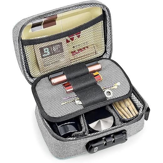 OZCHIN Smell Proof Bag with Combination Lock File Organizer Case Container Medicine Odorless Storage Lock Box Great Gift for Friend