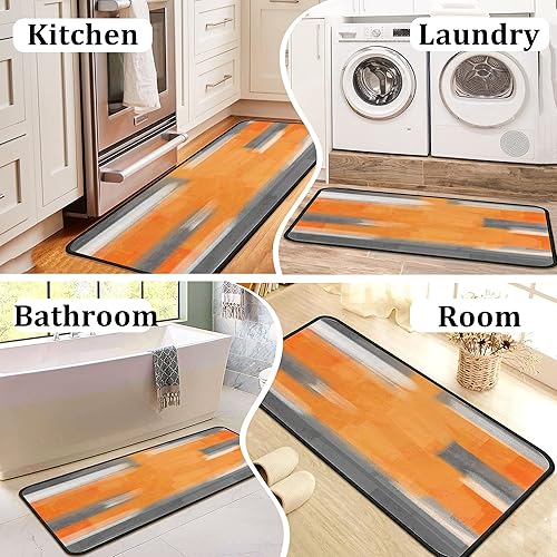 Miniatura 32 de Juego de 2 tapetes de cocina de Navidad, tapete de cocina con respaldo antideslizante, tapete de cocina decorativo lavable para decoración