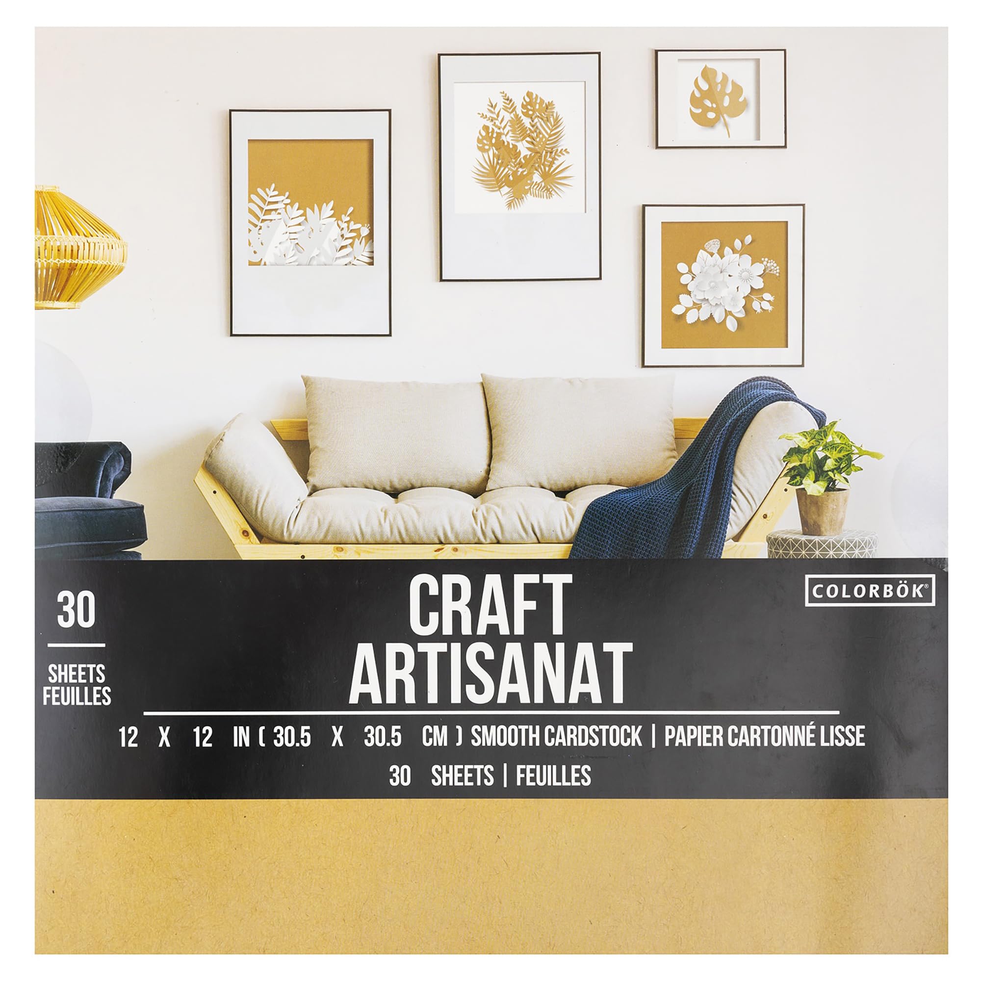 ColorBok 71911A Smooth Cardstock Paper Pad, 12" x 12", Craft